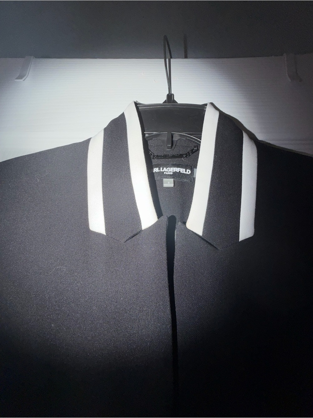 Karl Lagerfeld Black Jacket with White Trim